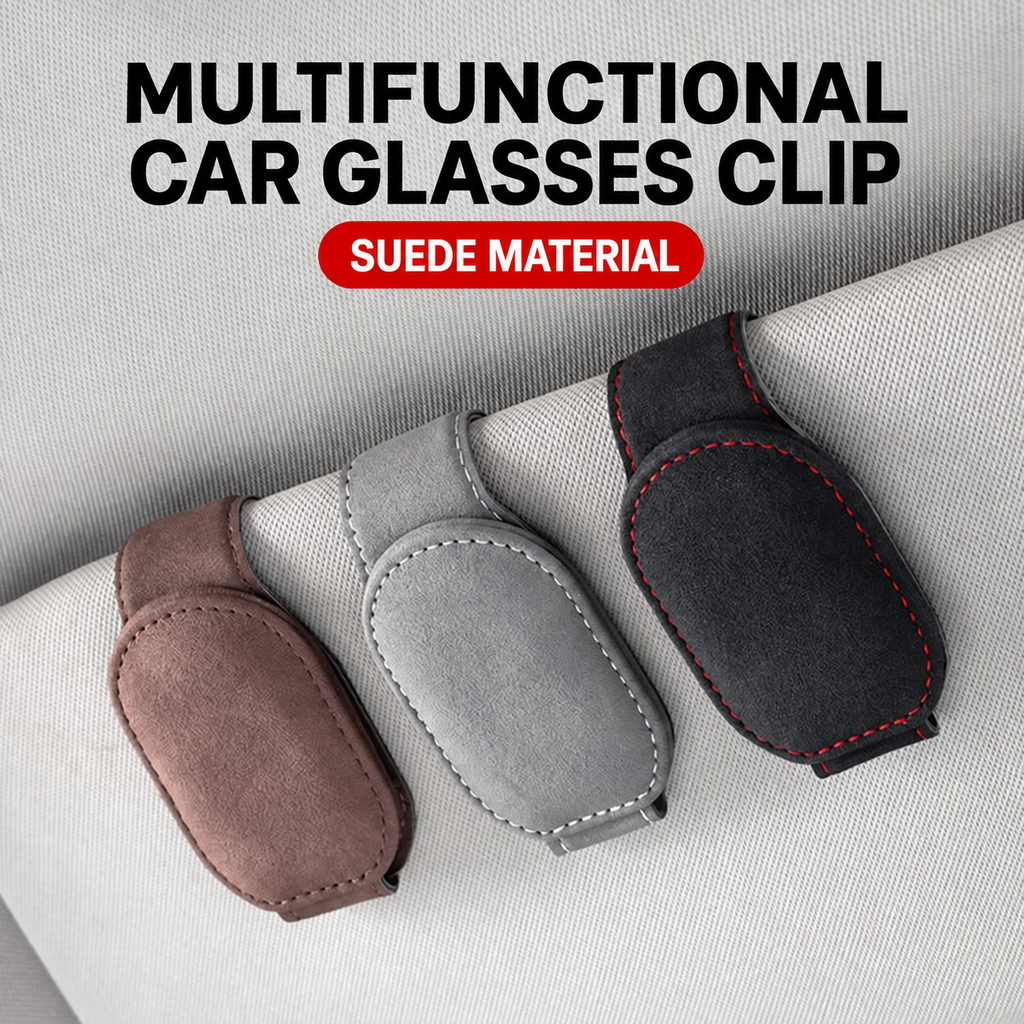 Multifunctional car visor glasses clip