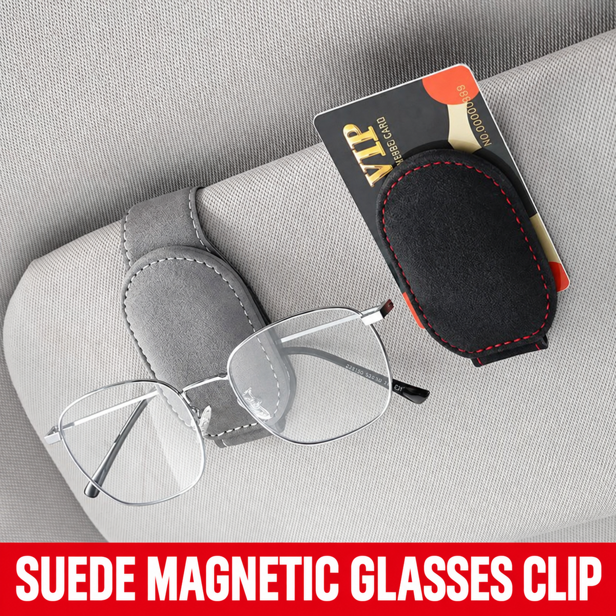 Multifunctional car visor glasses clip