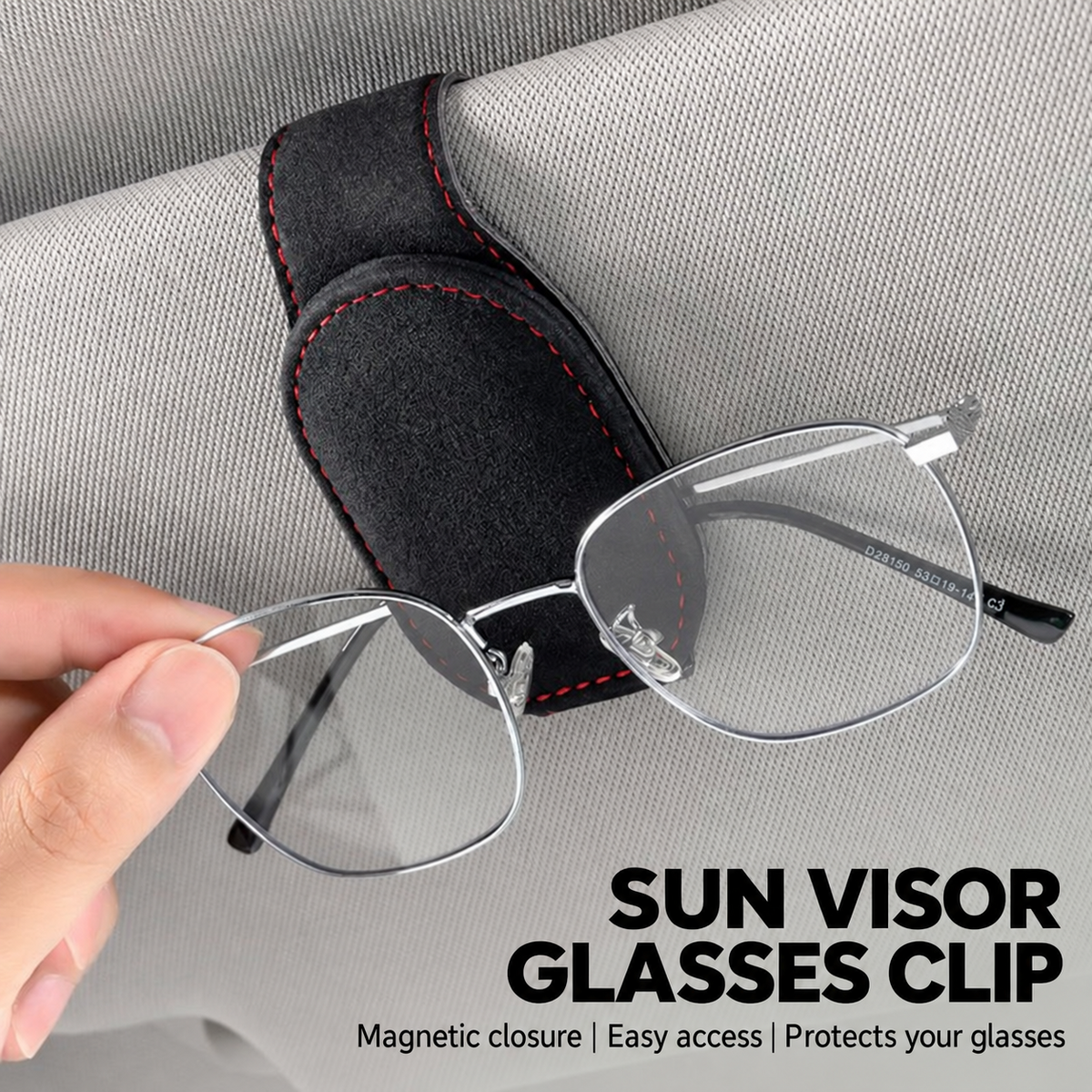Multifunctional car visor glasses clip