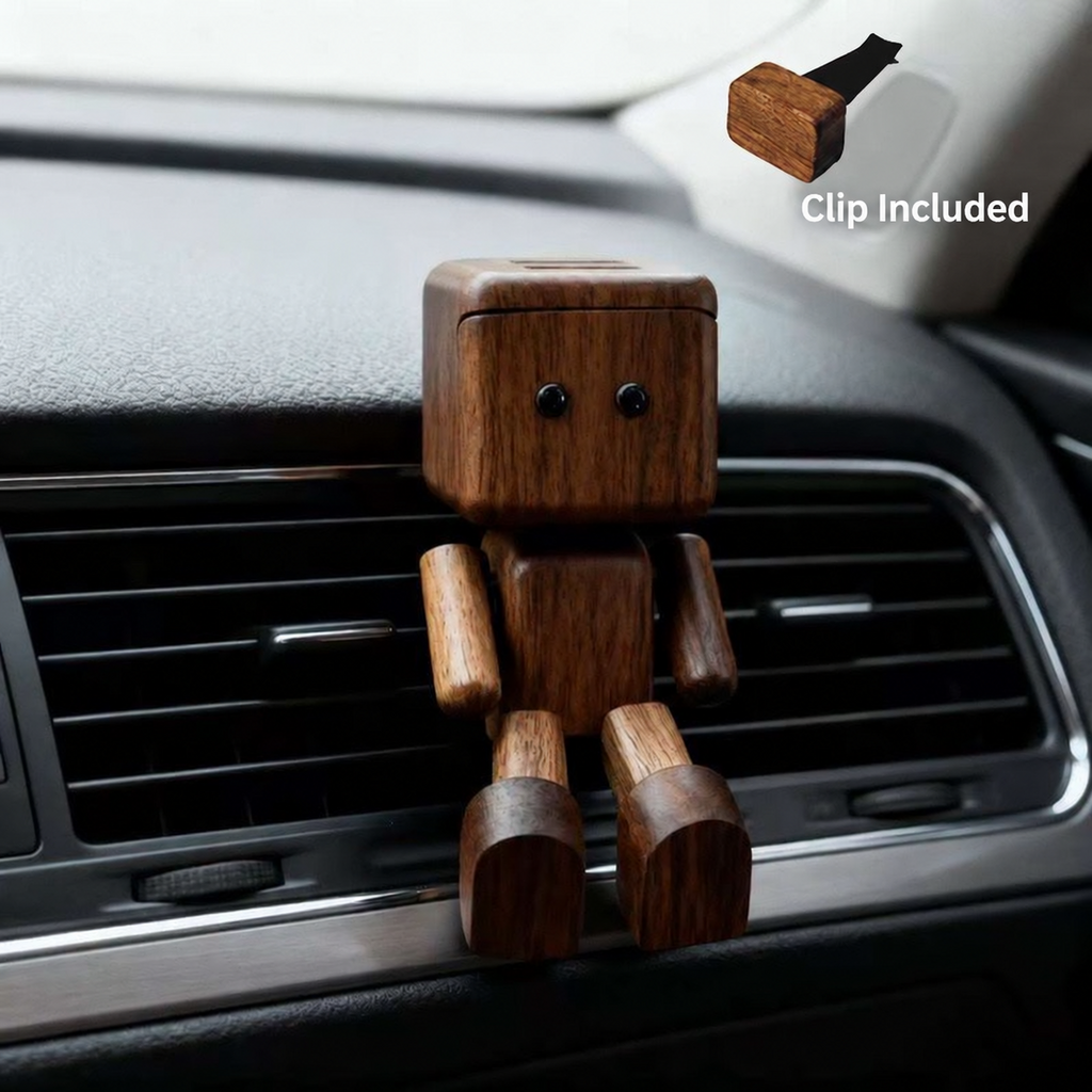 Dark wood air freshener puppet