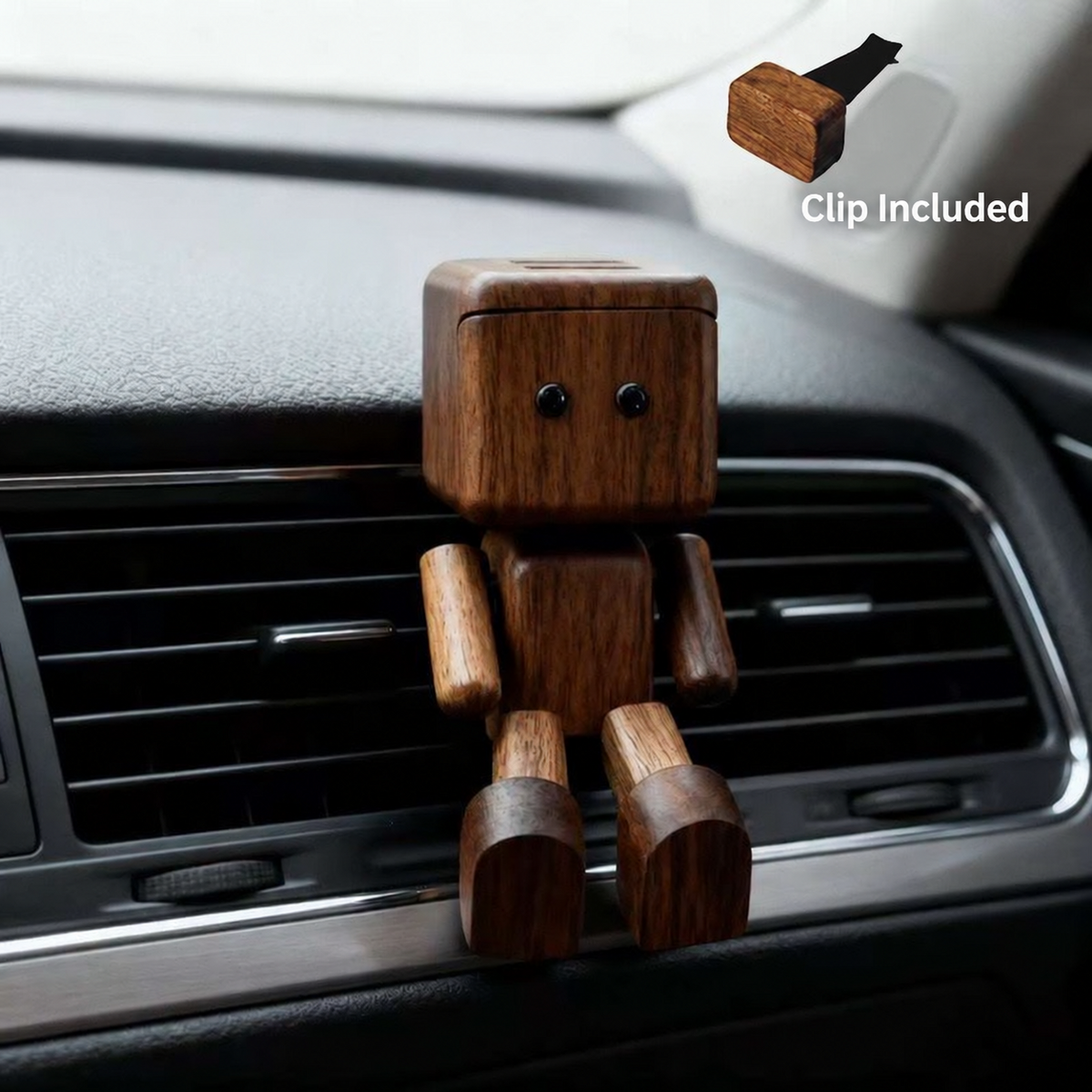 Dark wood air freshener puppet